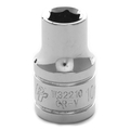 Performance Tool Chrome Socket, 1/2" Drive, 10mm, 6 Point, Shallow W32210